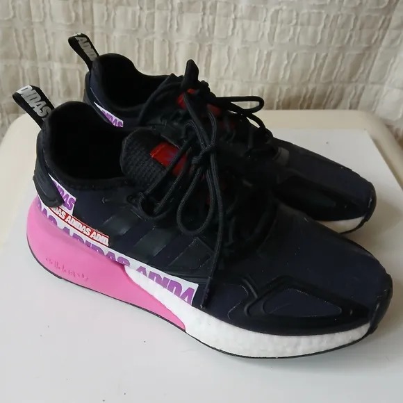 Adidas Women's Black and Pink ZX FX7050 Sneakers Shoes Trainer Sz.6.5- 7.5 /38