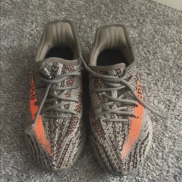 Adidas Yeezy Boost 350 V2 Gray and Orange Men's Shoes