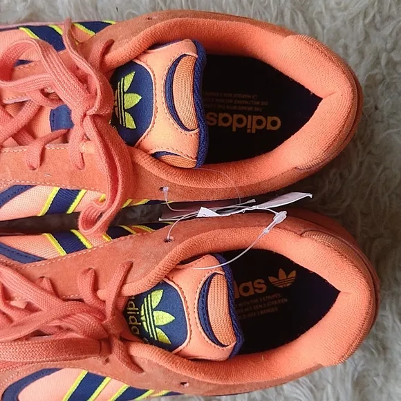 Adidas Yung 1 Hi-Res Bright Orange Tennis Shoes Goku DBZ New SAMPLES Men's 12.5