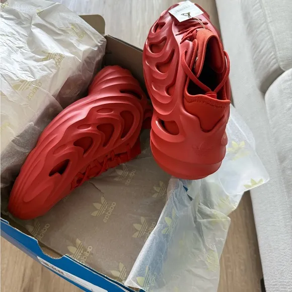Adifom Q Adidas Men's Red Athletic Shoes