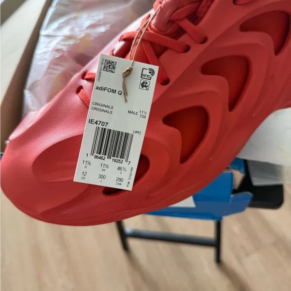 Adifom Q Adidas Men's Red Athletic Shoes