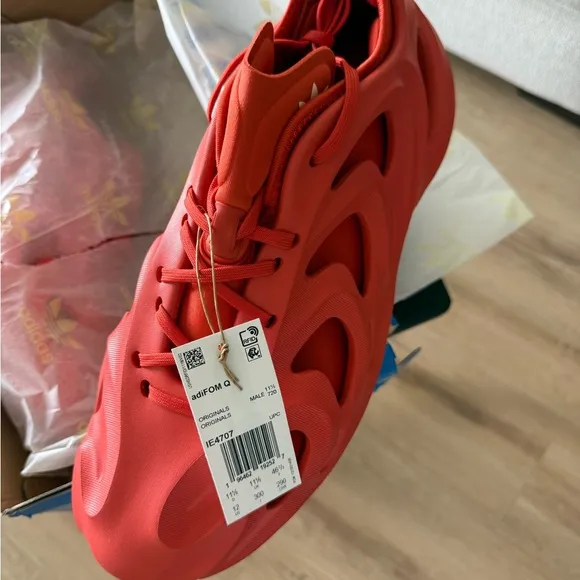 Adifom Q Adidas Men's Red Athletic Shoes