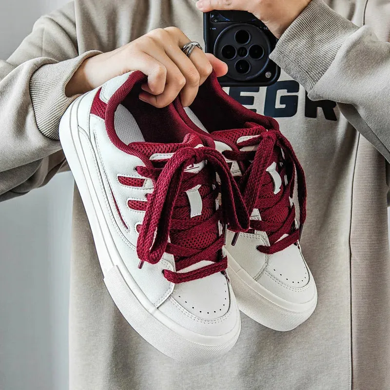 ADVBRIDGE  -  Chunky Sneakers  Autumn Fashion Low Top Lace Up Running Shoes Comfortable Flat Casual Walking Shoes Tenis Masculino