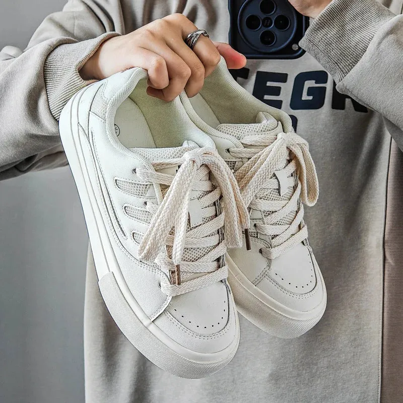 ADVBRIDGE  -  Chunky Sneakers  Autumn Fashion Low Top Lace Up Running Shoes Comfortable Flat Casual Walking Shoes Tenis Masculino