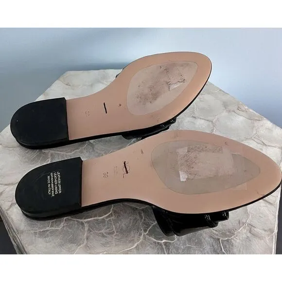 AGL Black Patent Leather Alice Sandalettes Size 38/ 7.5 Italy