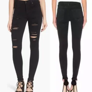 🍁AGOLDE SOPHIE SKINNY JEANS IN BLACK/MOONSTRUCK DISTRESSED SIZE 27 or 4!🍁