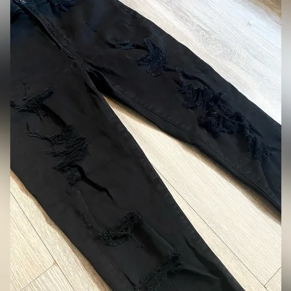 🍁AGOLDE SOPHIE SKINNY JEANS IN BLACK/MOONSTRUCK DISTRESSED SIZE 27 or 4!🍁