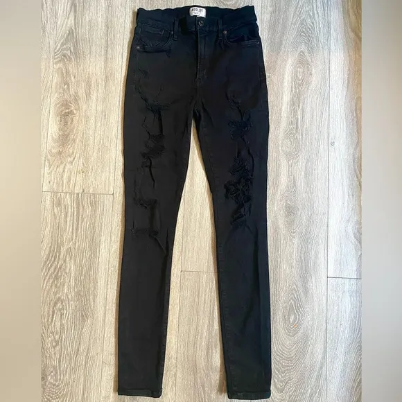 🍁AGOLDE SOPHIE SKINNY JEANS IN BLACK/MOONSTRUCK DISTRESSED SIZE 27 or 4!🍁