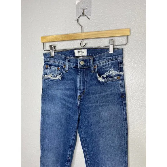 AGOLDE Toni Mid Rise Ankle Straight Jeans in Stratosphere 25