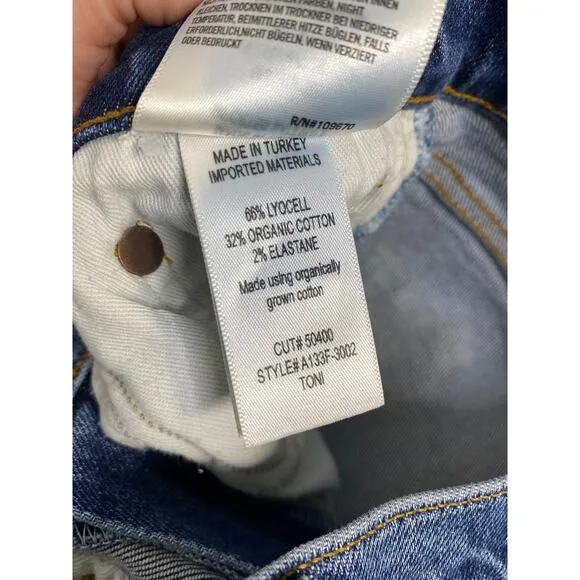 AGOLDE Toni Mid Rise Ankle Straight Jeans in Stratosphere 25