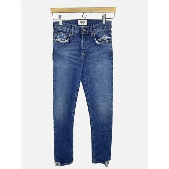 AGOLDE Toni Mid Rise Ankle Straight Jeans in Stratosphere 25