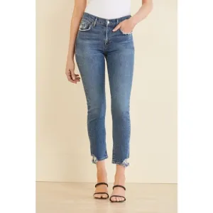 AGOLDE Toni Mid Rise Ankle Straight Jeans in Stratosphere 25