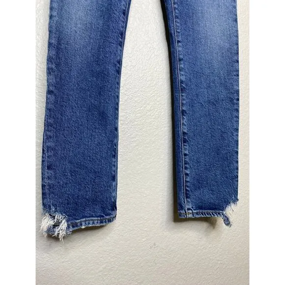 AGOLDE Toni Mid Rise Ankle Straight Jeans in Stratosphere 25