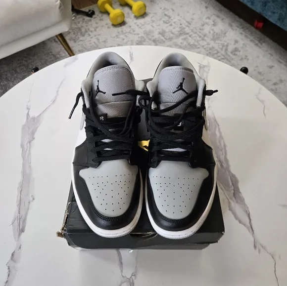Air Jordan 1 Low Black White Smoke Grey Shadow Shoe 2020 Men 10.5