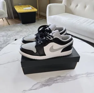 Air Jordan 1 Low Black White Smoke Grey Shadow Shoe 2020 Men 10.5