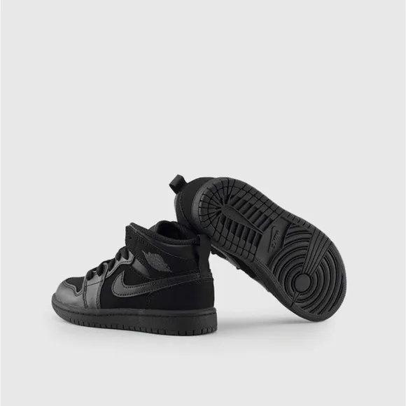 AIR JORDAN 1 MID PS 'BLACK DARK GREY'- preschool sneakers- size 12.5