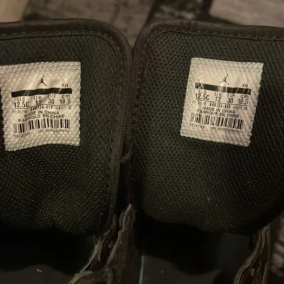 AIR JORDAN 1 MID PS 'BLACK DARK GREY'- preschool sneakers- size 12.5