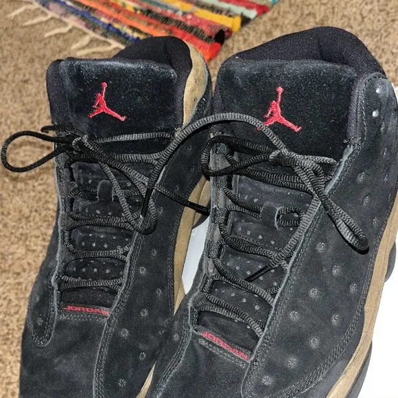 Air Jordan 13 Retro men’s size 11 black gym red-light olive  sneakers shoes