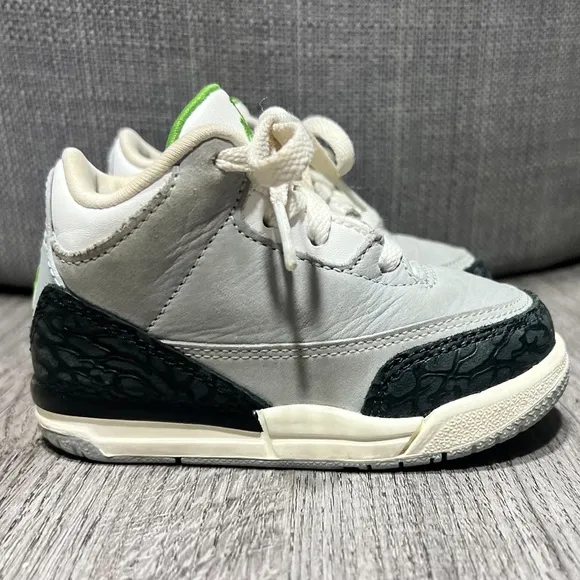 Air Jordan 3 Retro TD Chlorophyll Toddler Shoes 6C 832033-006