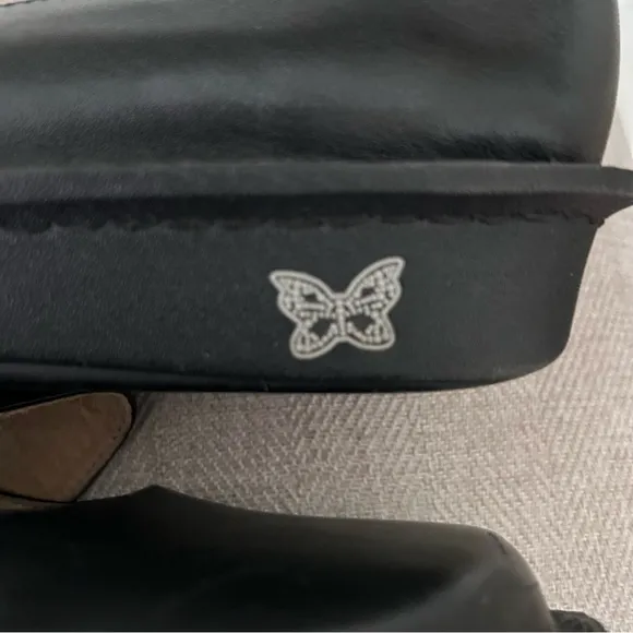 Alegria Feliz Black Leather Mary Janes Size EU 37, US 7/7.5