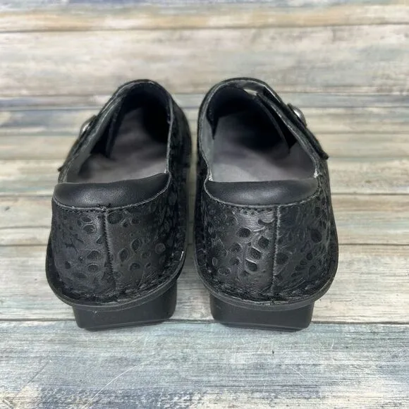 Alegria Womens Size‎ 37 Dream Fit Black Leather Neoprene Dena DEN-435 Shoes