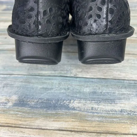 Alegria Womens Size‎ 37 Dream Fit Black Leather Neoprene Dena DEN-435 Shoes