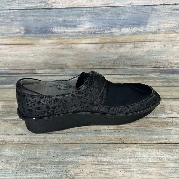 Alegria Womens Size‎ 37 Dream Fit Black Leather Neoprene Dena DEN-435 Shoes