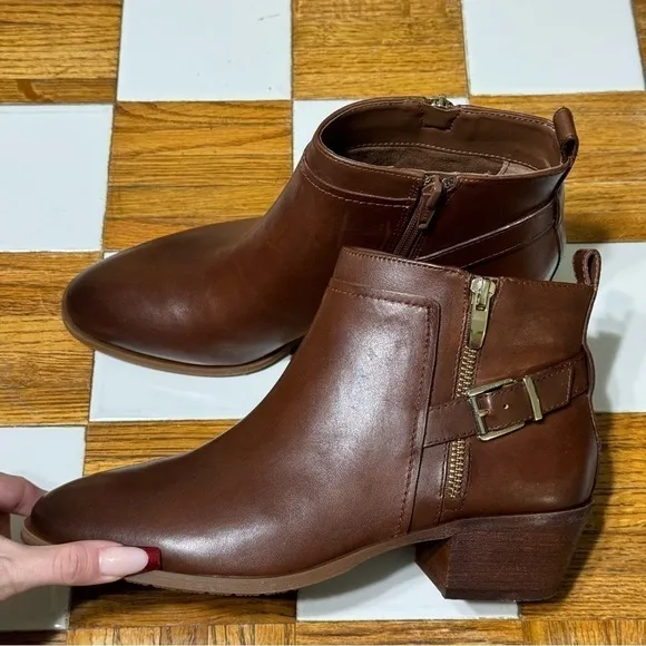 Alex Marie Medelinda Leather Harvest Brown Booties Size 8 Women