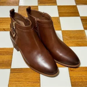 Alex Marie Medelinda Leather Harvest Brown Booties Size 8 Women