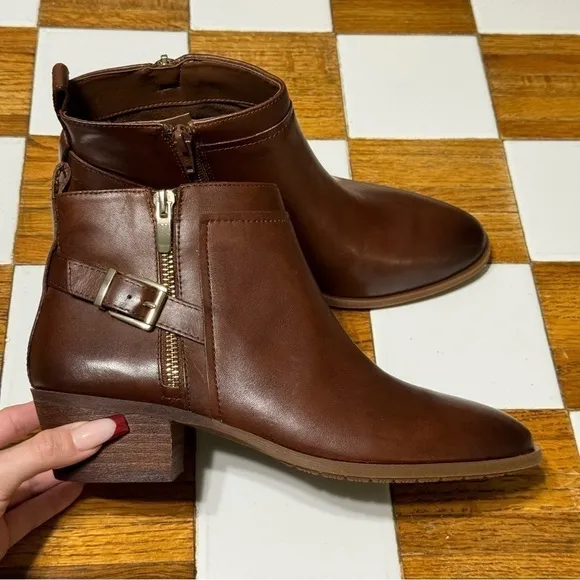 Alex Marie Medelinda Leather Harvest Brown Booties Size 8 Women