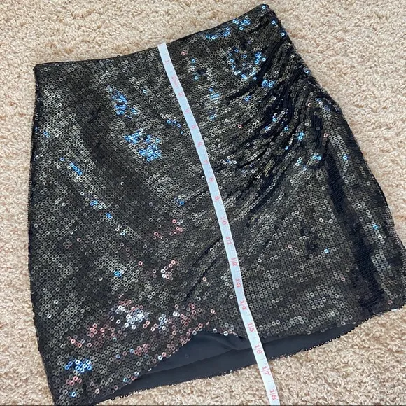 Alice   Olivia Fidela Sequin Mini Skirt