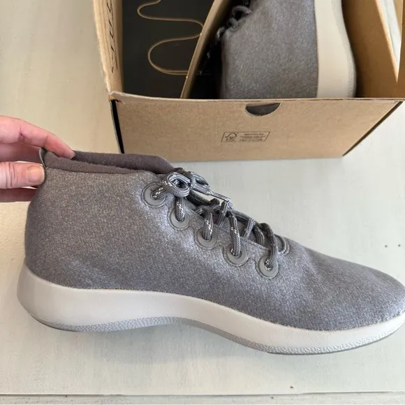 Allbirds Men’s Wool Runner-Up Mizzle Medium/Light Grey  Tennis Shoes Sz 14 NIB