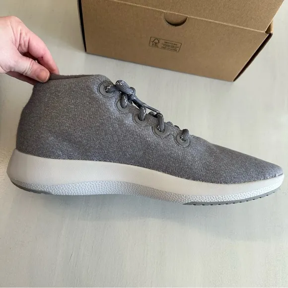 Allbirds Men’s Wool Runner-Up Mizzle Medium/Light Grey  Tennis Shoes Sz 14 NIB