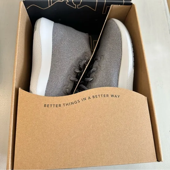 Allbirds Men’s Wool Runner-Up Mizzle Medium/Light Grey  Tennis Shoes Sz 14 NIB