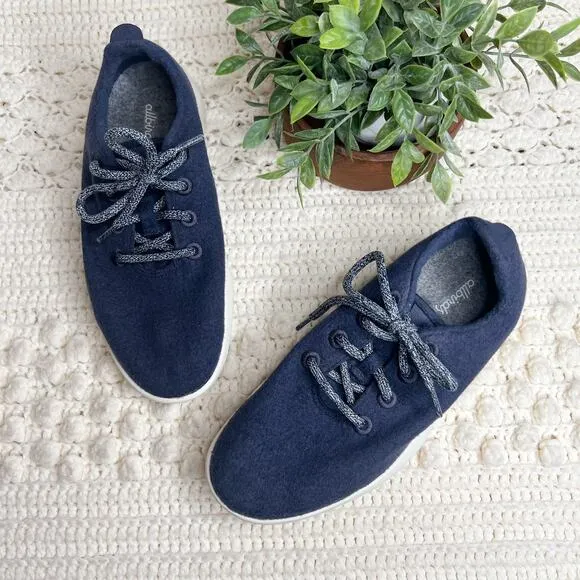 ALLBIRDS Women's Size 9 Superfine Merino Wool Runners Sneaker Running Shoes Navy