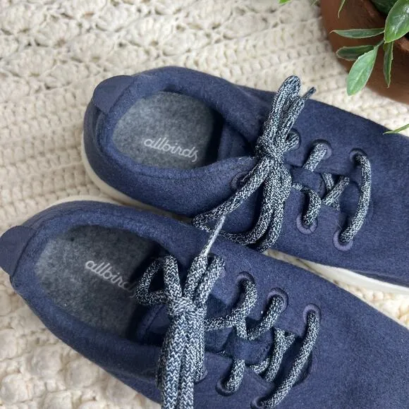 ALLBIRDS Women's Size 9 Superfine Merino Wool Runners Sneaker Running Shoes Navy