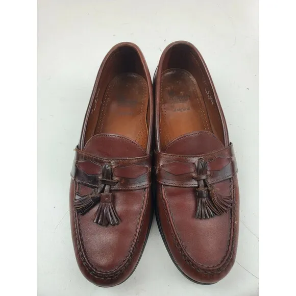 Allen Edmonds &quot;Ashford&quot; Mens Size 11 D Brown Tassell Leather Loafer Shoes