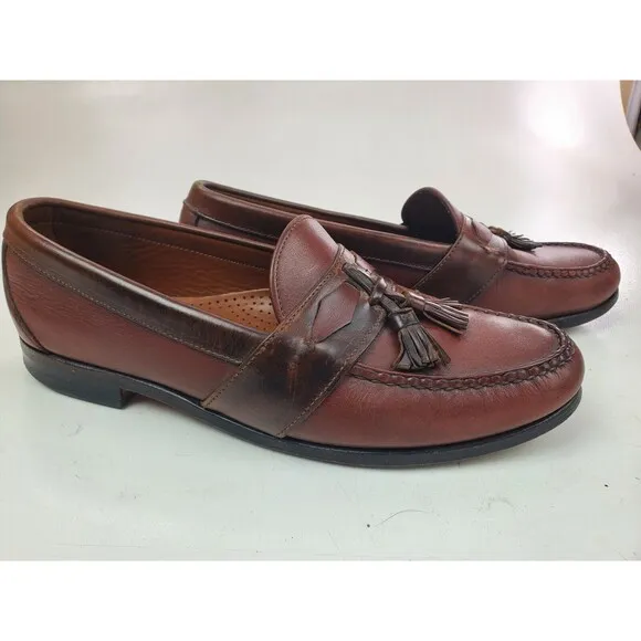 Allen Edmonds &quot;Ashford&quot; Mens Size 11 D Brown Tassell Leather Loafer Shoes