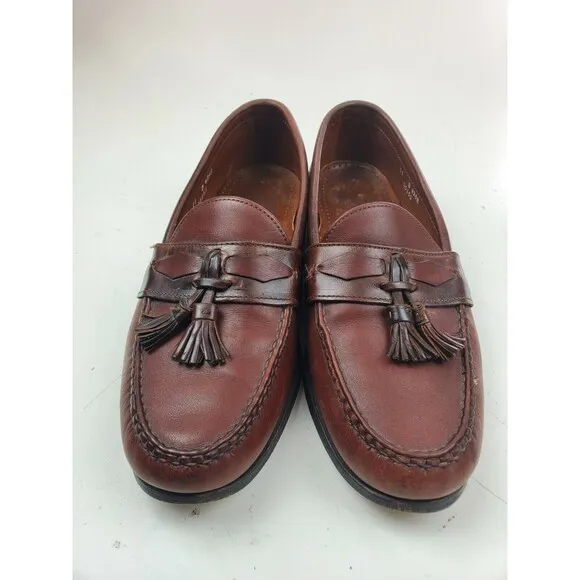 Allen Edmonds &quot;Ashford&quot; Mens Size 11 D Brown Tassell Leather Loafer Shoes