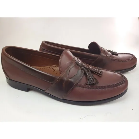 Allen Edmonds &quot;Ashford&quot; Mens Size 11 D Brown Tassell Leather Loafer Shoes