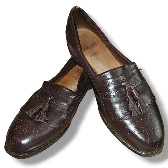 Allen Edmonds Bridgeton US Sz 11 D Mens Kiltie Tassel Brown Leather Shoes