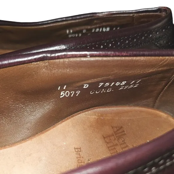 Allen Edmonds Bridgeton US Sz 11 D Mens Kiltie Tassel Brown Leather Shoes