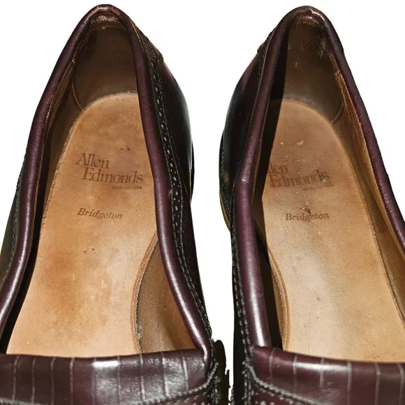 Allen Edmonds Bridgeton US Sz 11 D Mens Kiltie Tassel Brown Leather Shoes