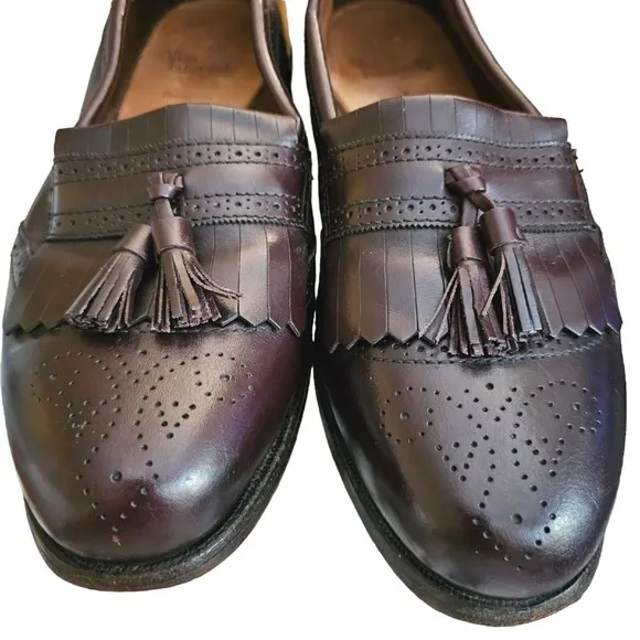 Allen Edmonds Bridgeton US Sz 11 D Mens Kiltie Tassel Brown Leather Shoes