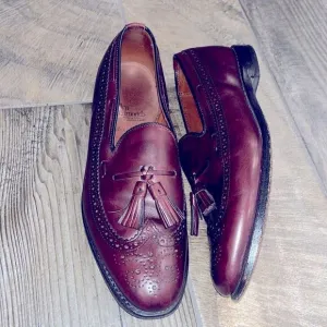 Allen Edmonds leather slipon shoes w/ tassels