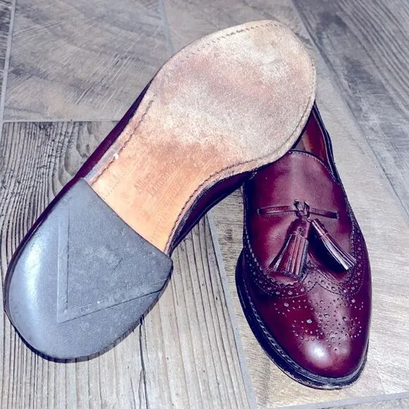 Allen Edmonds leather slipon shoes w/ tassels
