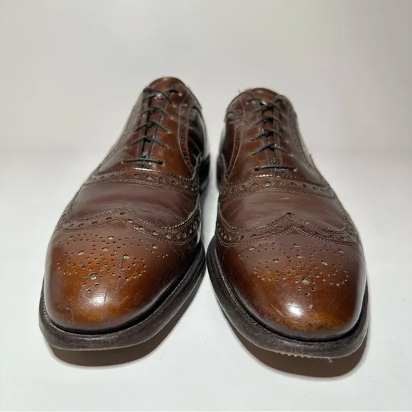 ALLEN EDMONDS McAllister Wingtip Oxford Burgundy Leather Men's Shoes 11.5 AAA