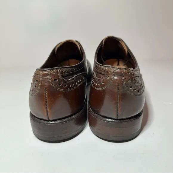 ALLEN EDMONDS McAllister Wingtip Oxford Burgundy Leather Men's Shoes 11.5 AAA