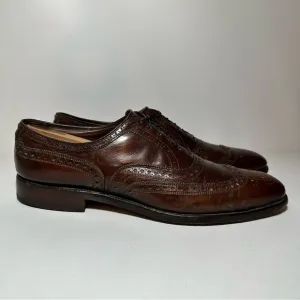 ALLEN EDMONDS McAllister Wingtip Oxford Burgundy Leather Men's Shoes 11.5 AAA