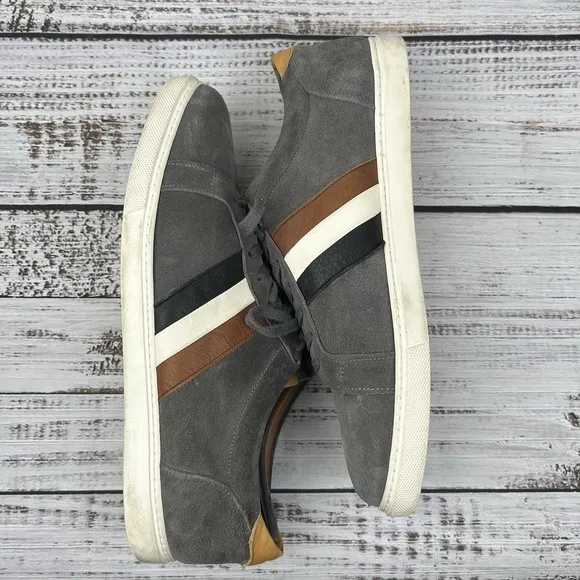 Allen Edmonds Mens 14 D Courtside Derby Sneakers Shoes Gray Suede Casual Comfort